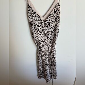 Spaghetti Strap Leopard Print Dress